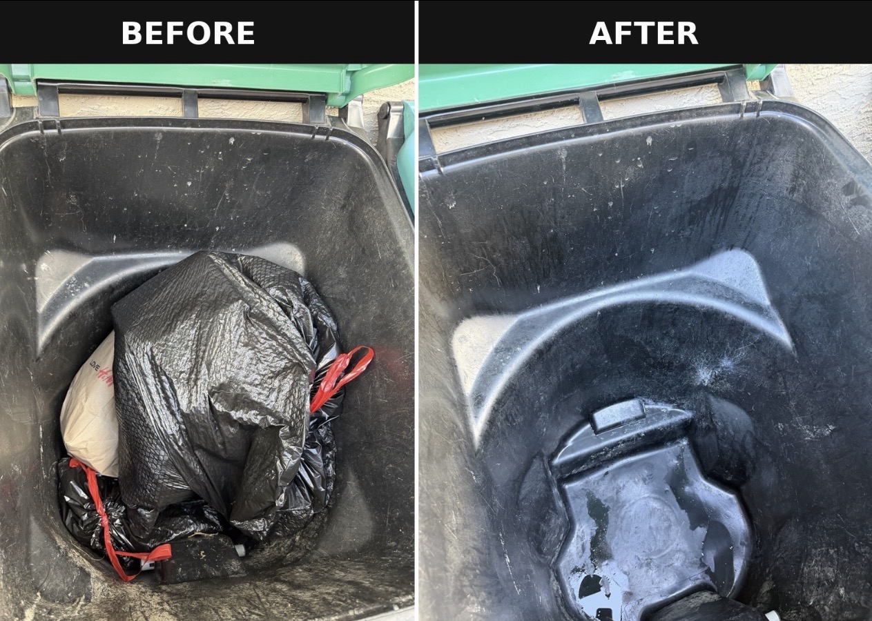 Trash Bin Cleaning before cleaning